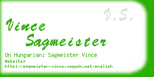 vince sagmeister business card